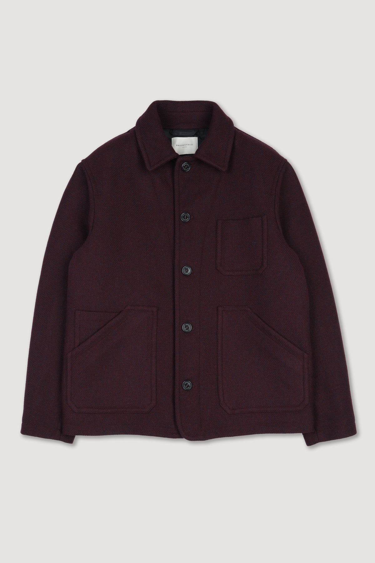 Work jacket in misto lana, imbottita. Bordeaux - Bacco