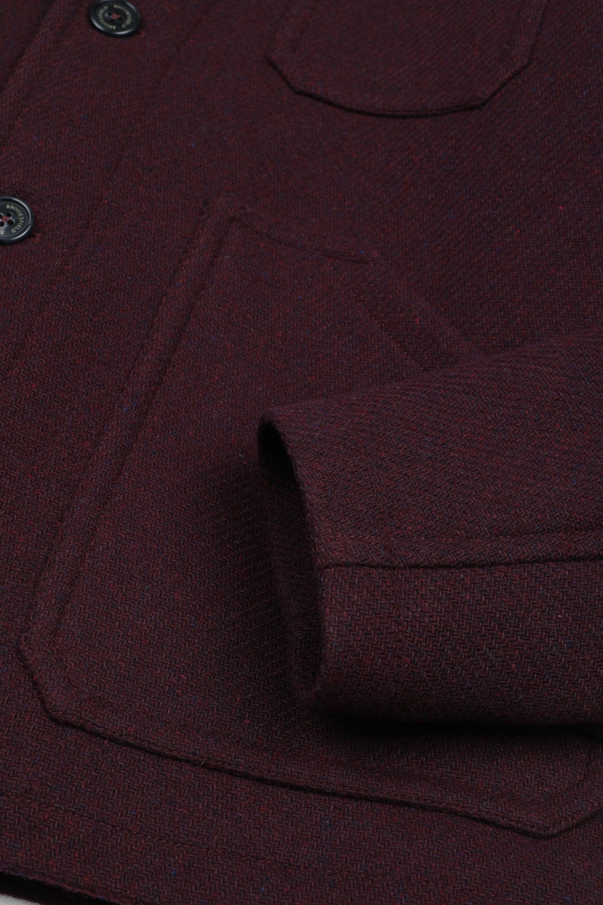 Work jacket in misto lana, imbottita. Bordeaux - Bacco