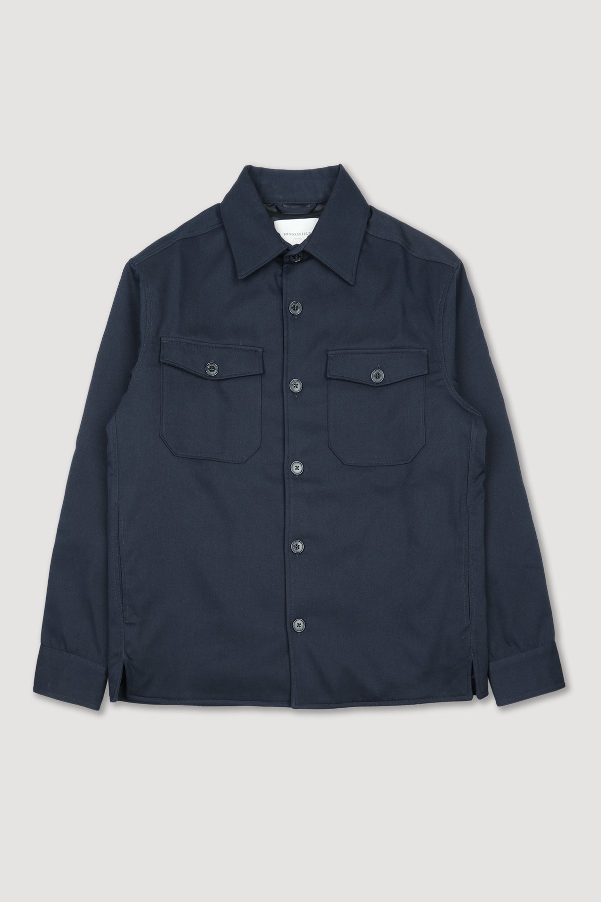 Overshirt in twill tecnico elasitcizzato, imbottita. Blu - Navy