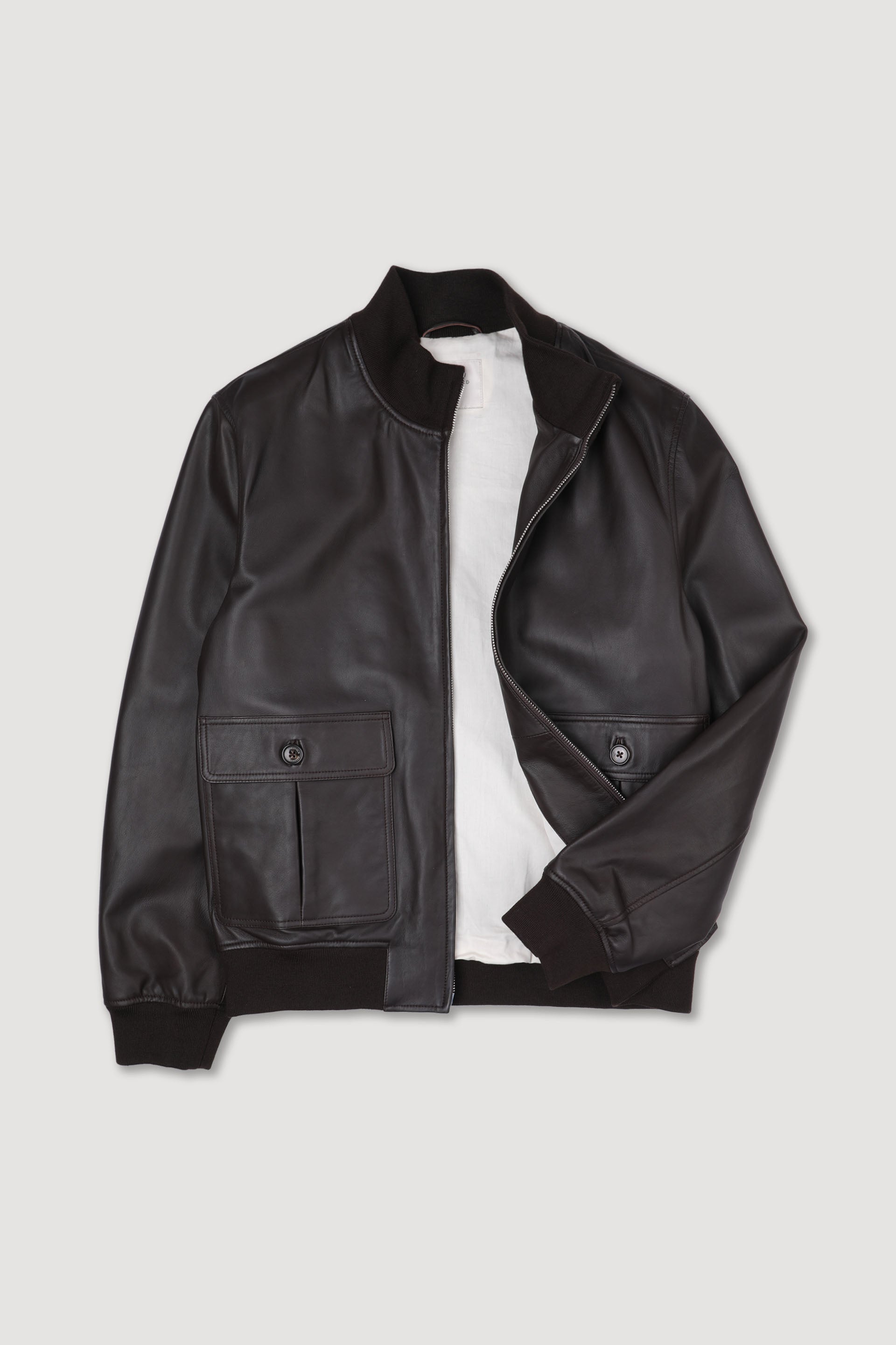 GIUBBOTTO CON ZIP,  FODERATO, NAPPA - Mousse