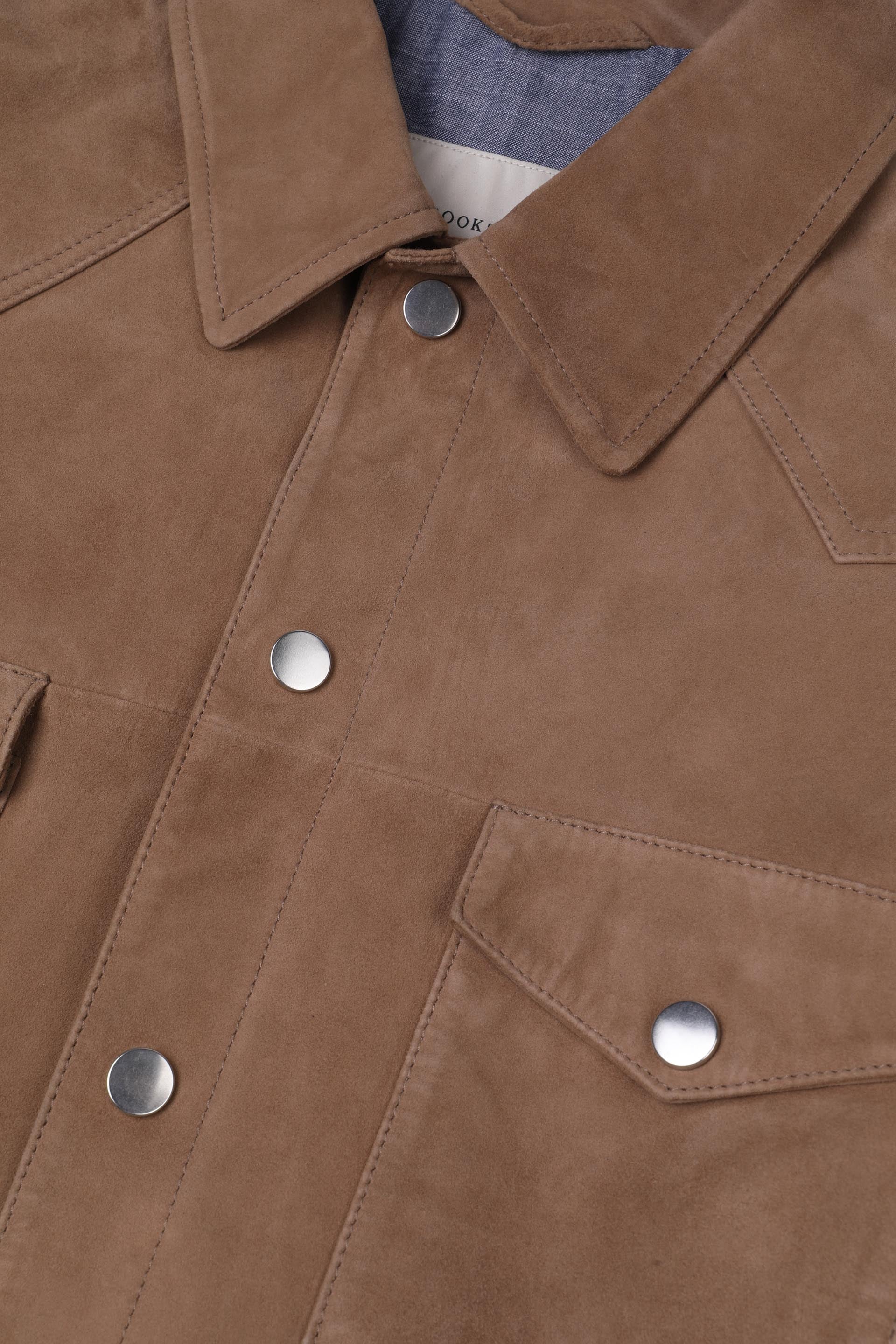 OVERSHIRT FODERATA, SUEDE - Grege