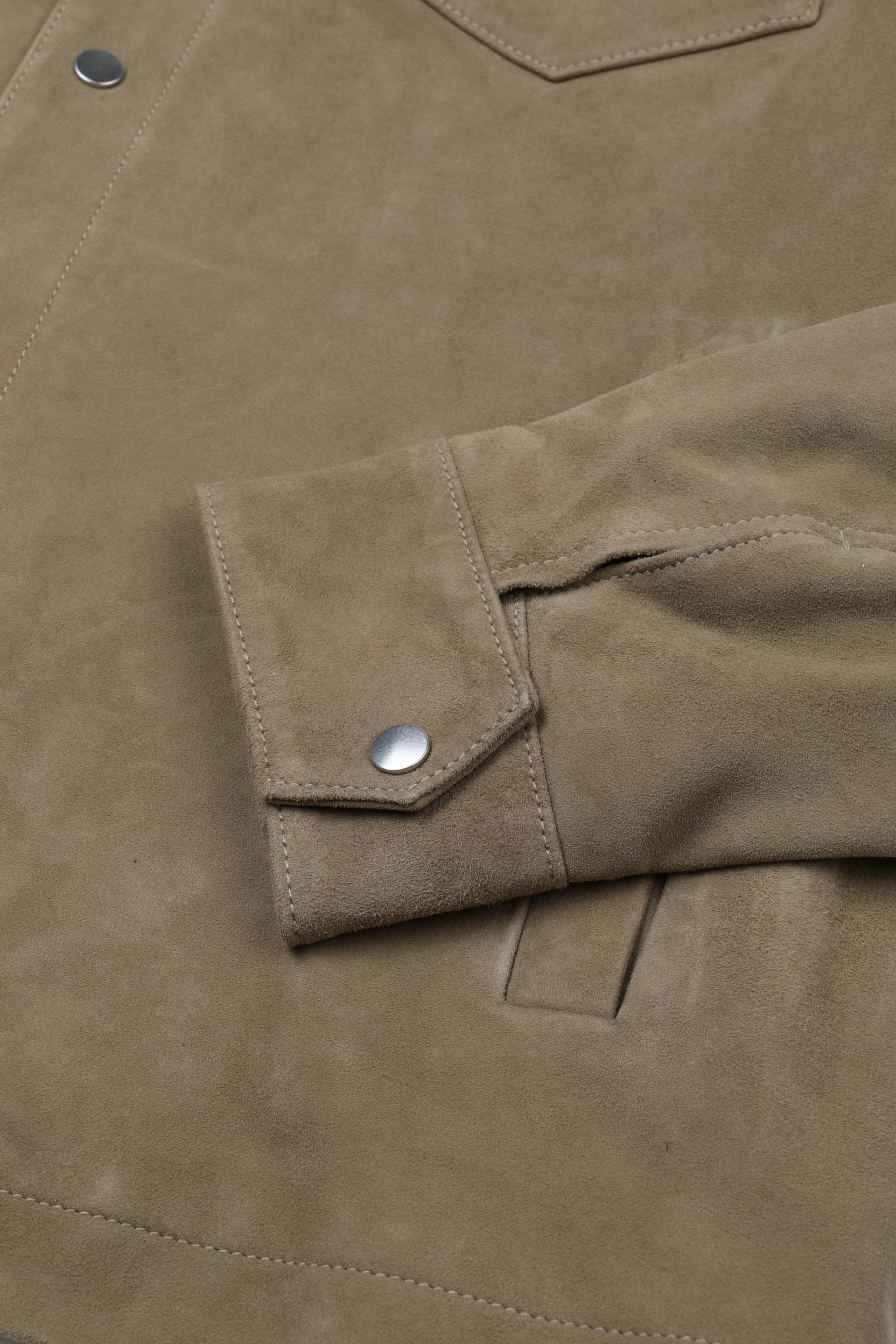 OVERSHIRT FODERATA, SUEDE - Cumino