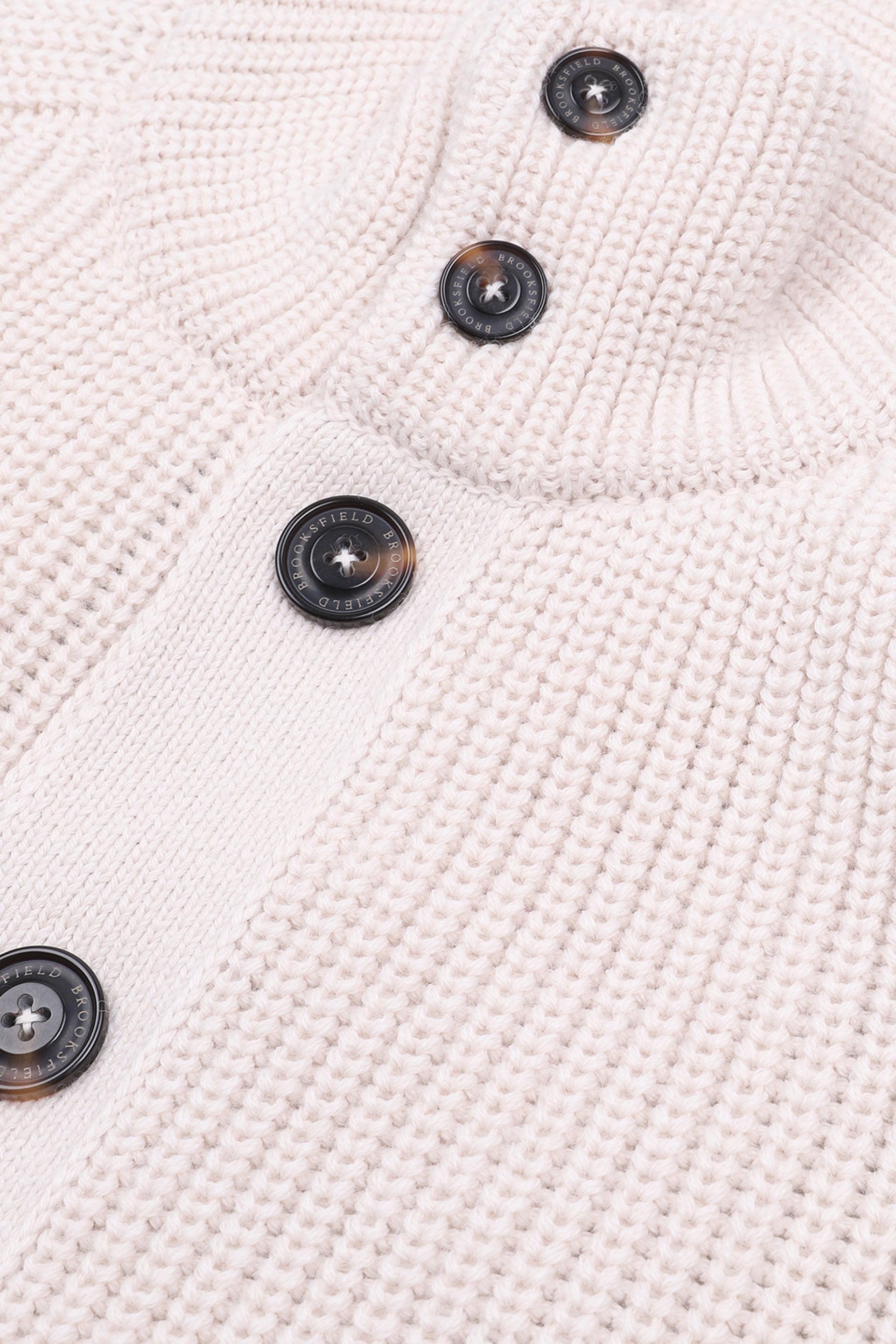 Giubbotto in maglia inglese imbottito realizzato in misto lana. Bianco - Avorio