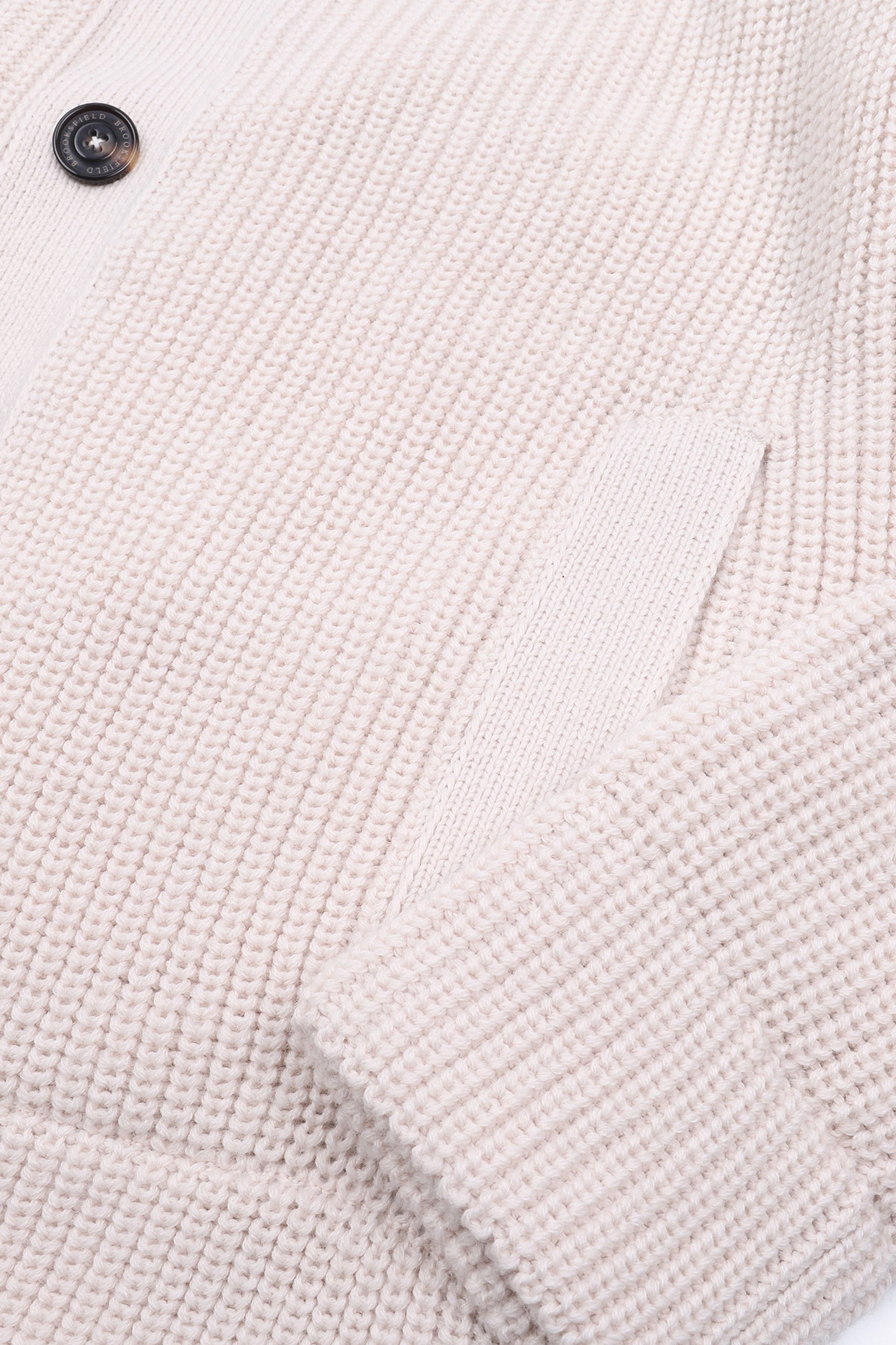 Giubbotto in maglia inglese imbottito realizzato in misto lana. Bianco - Avorio