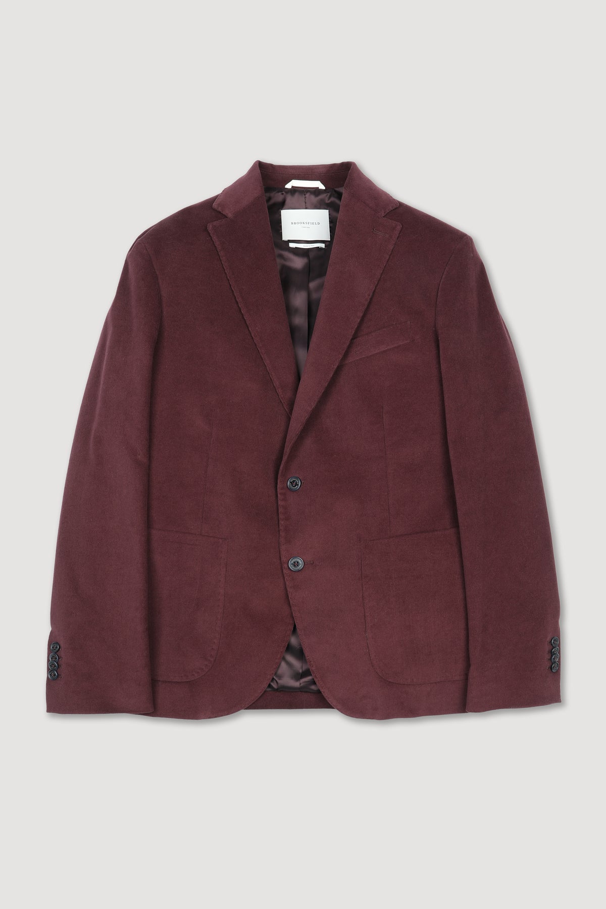 Blazer in velluto a coste stretch, foderato. Rosso - Prunus
