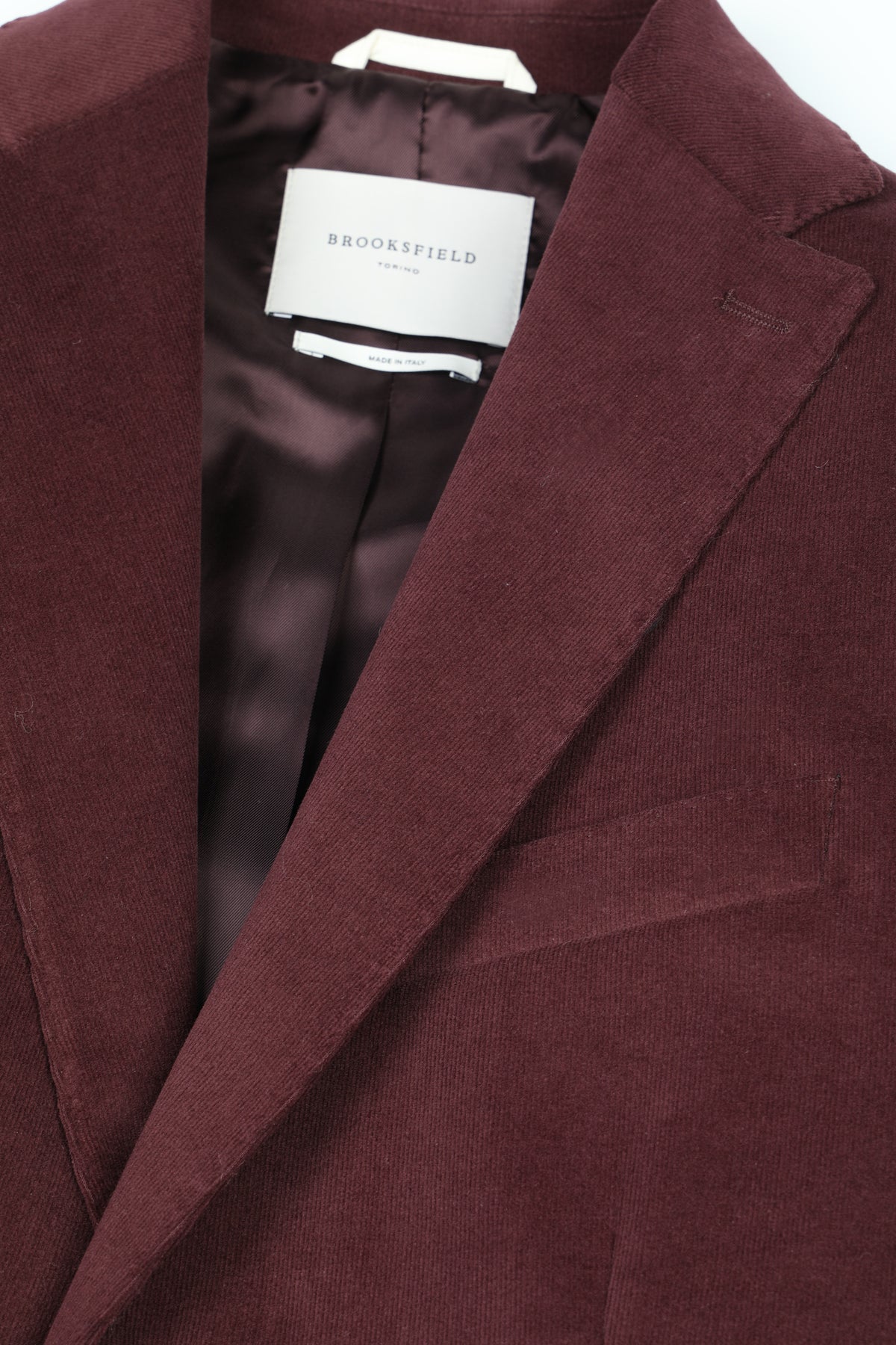 Blazer in velluto a coste stretch, foderato. Rosso - Prunus