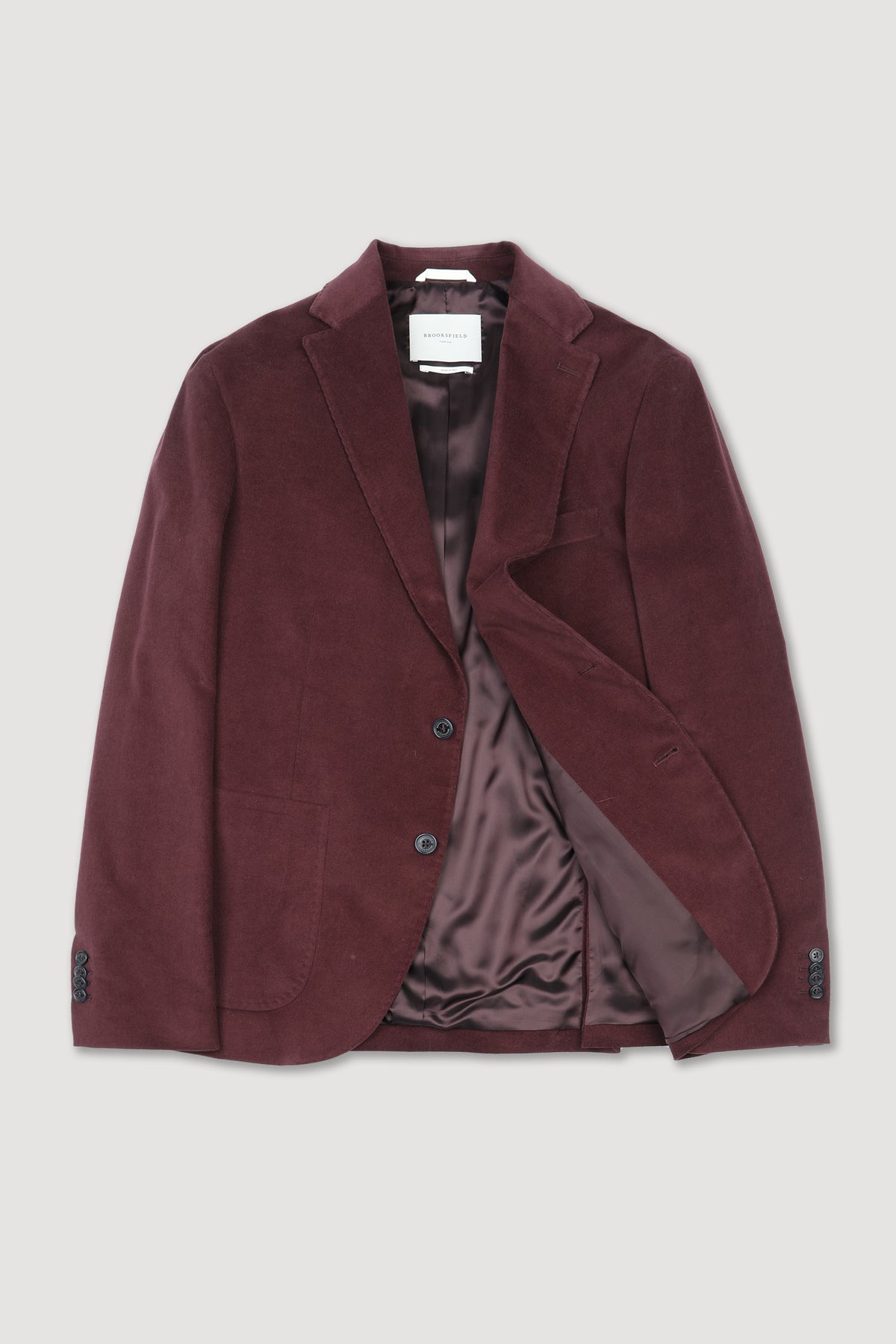 Blazer in velluto a coste stretch, foderato. Rosso - Prunus