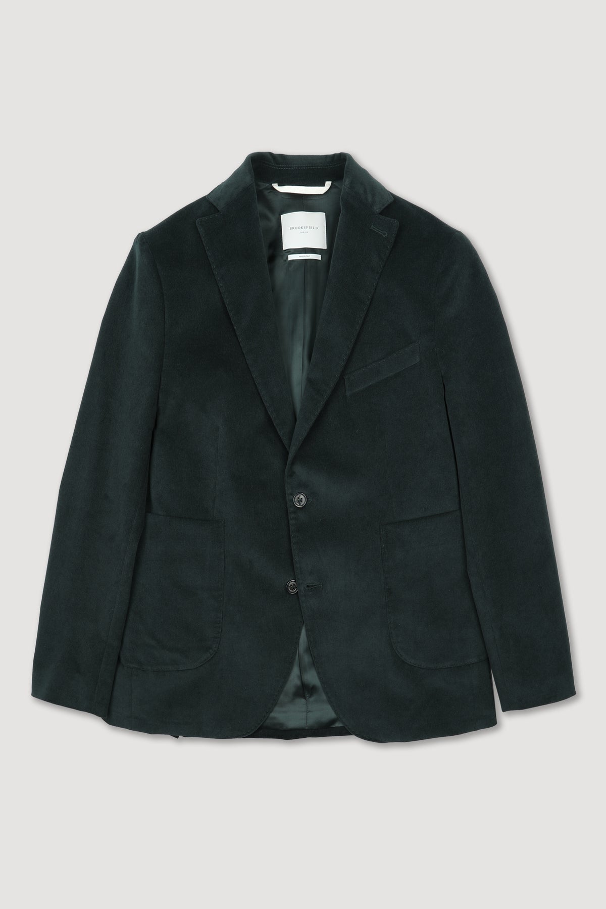 Blazer Edo in velluto a coste in cotone stretch, foderato. Verde - Ortica
