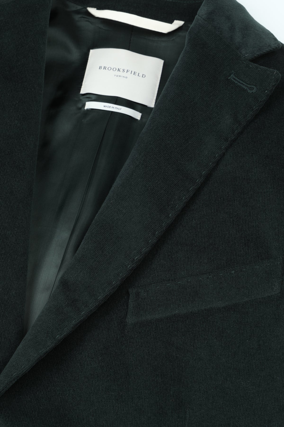 Blazer Edo in velluto a coste in cotone stretch, foderato. Verde - Ortica