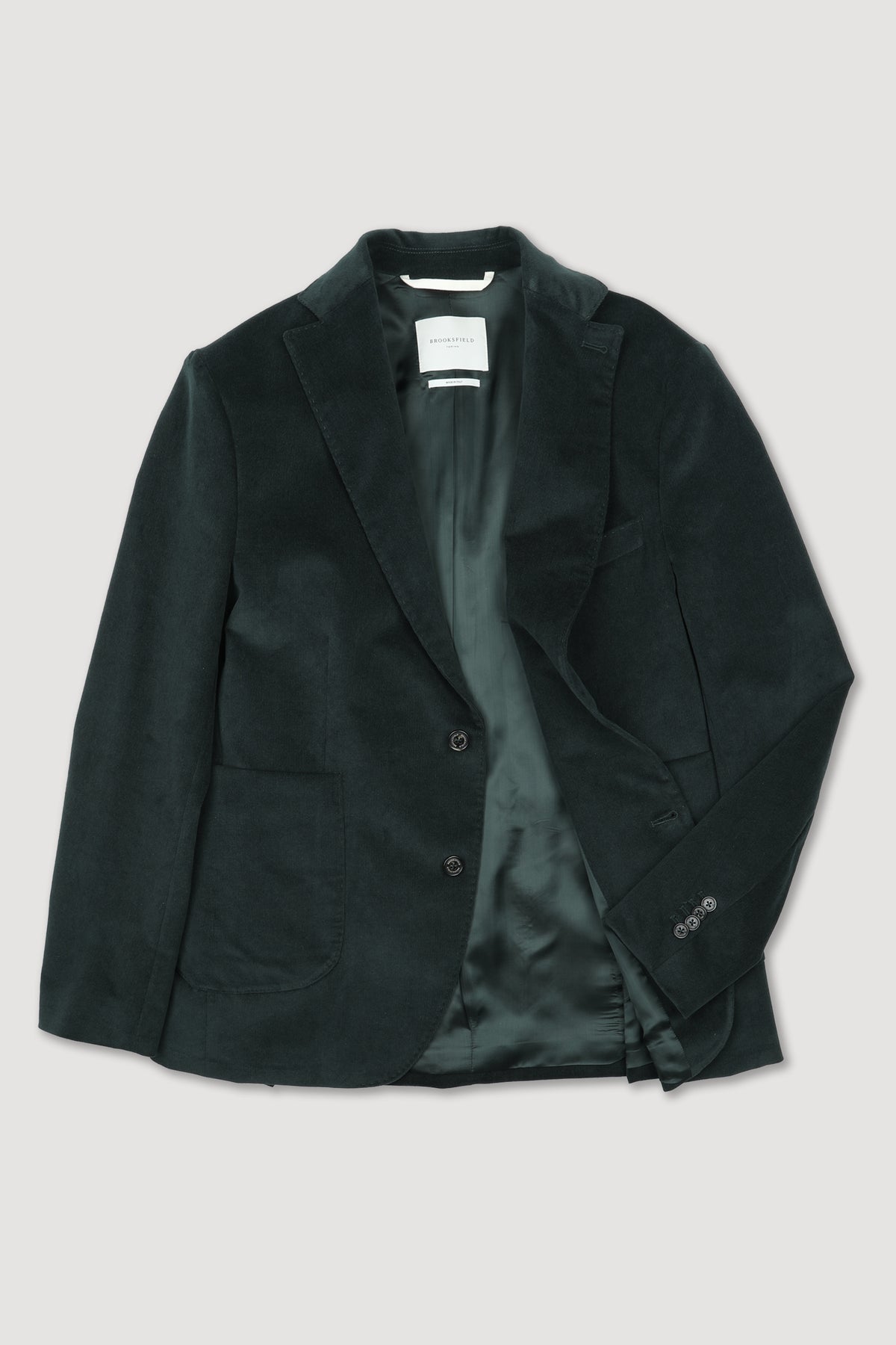 Blazer Edo in velluto a coste in cotone stretch, foderato. Verde - Ortica