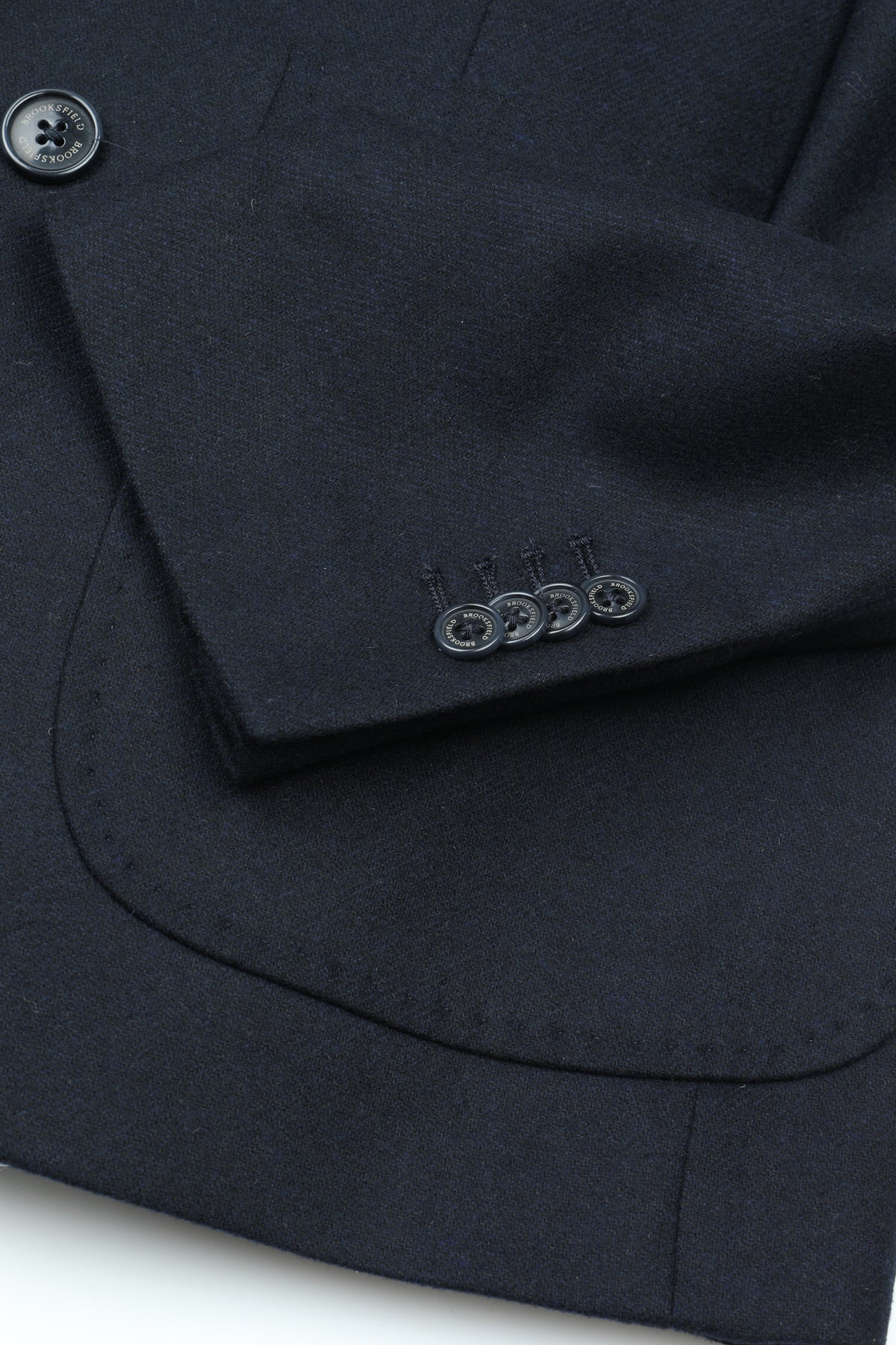 Blazer doppiopetto in flanella di lana stretch, foderato - Blu scuro
