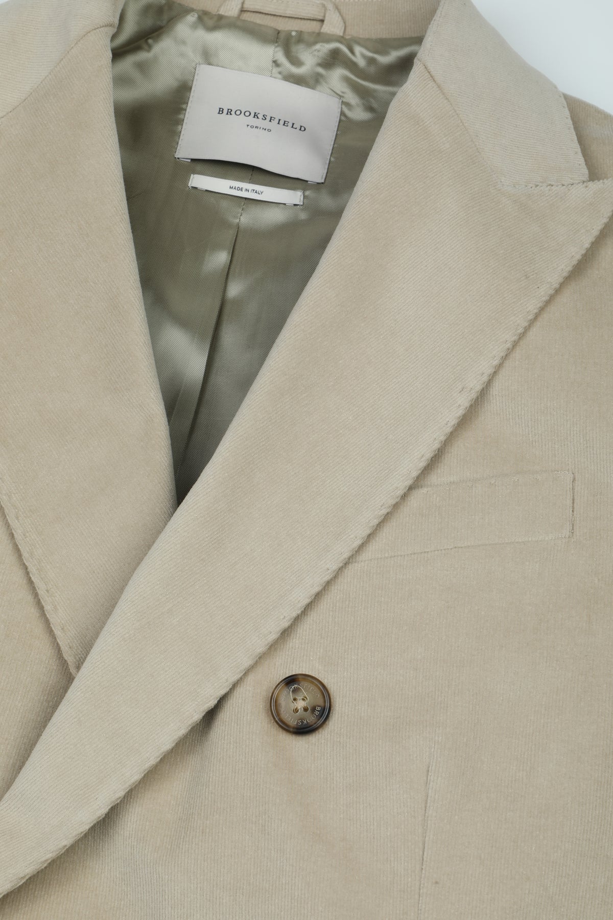 Blazer doppiopetto in velluto a coste stretch, foderato - Segale