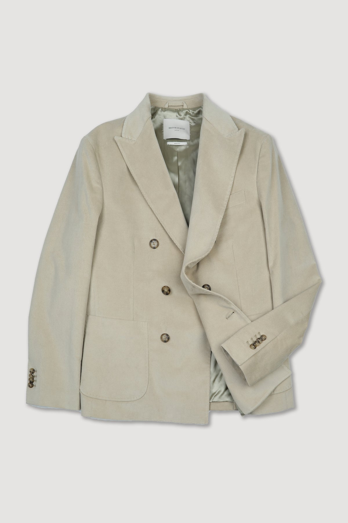 Blazer doppiopetto in velluto a coste stretch, foderato - Segale
