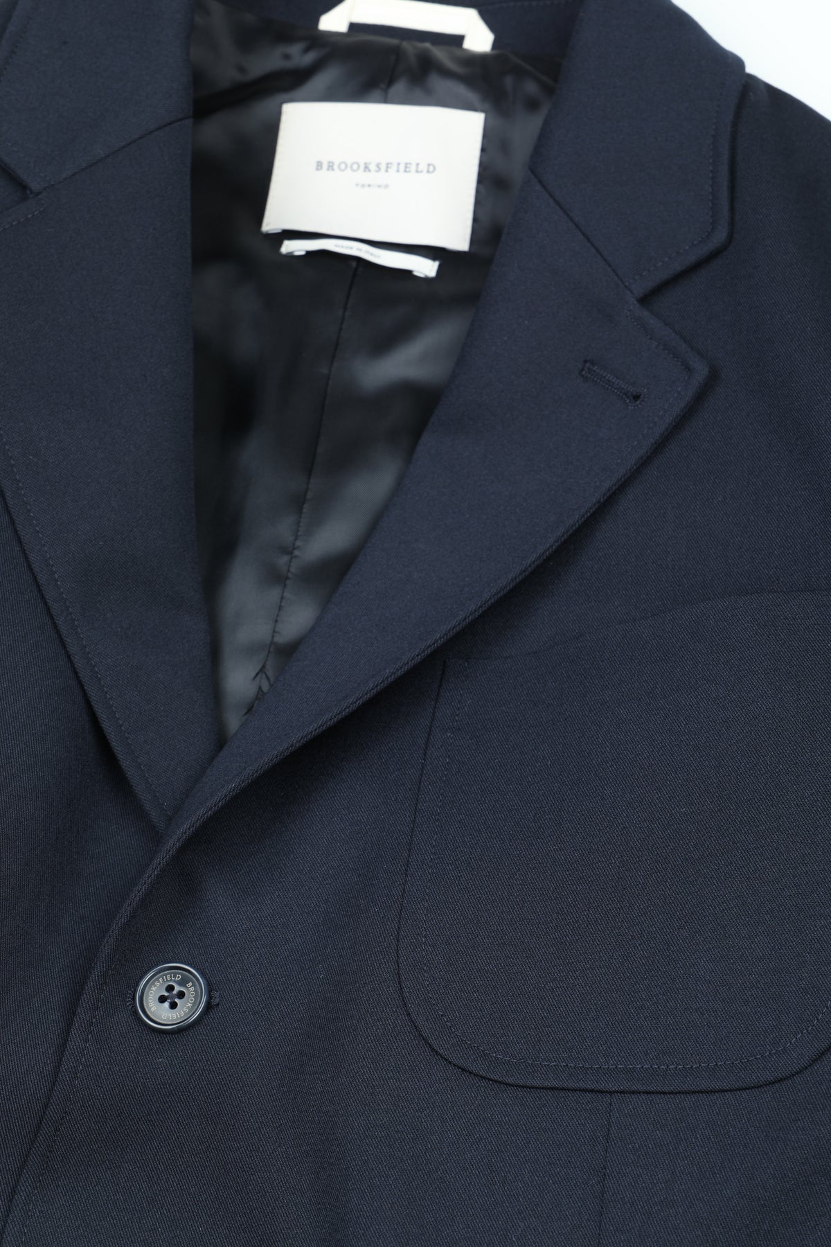 Blazer in twill elasticizzato, foderato. Blu - Navy