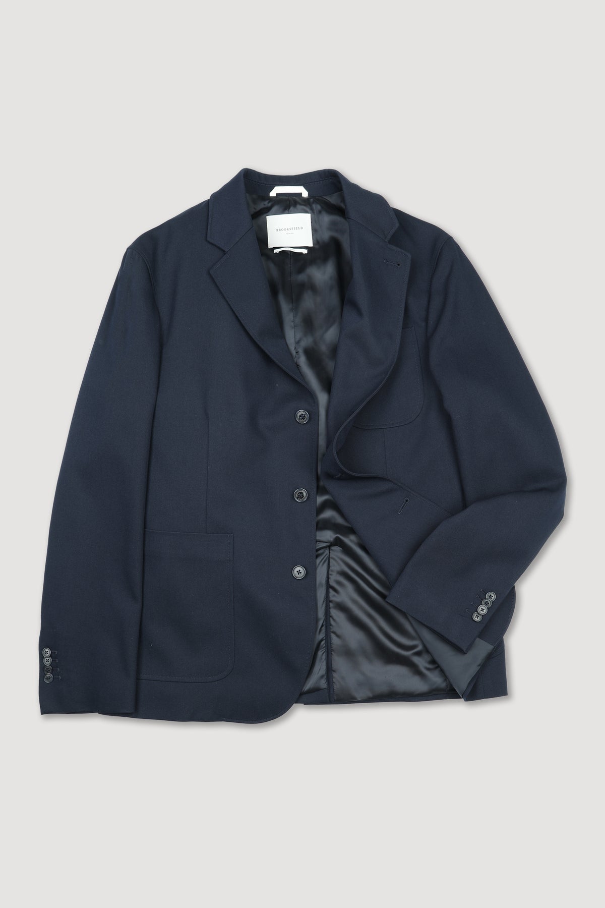 Blazer in twill elasticizzato, foderato. Blu - Navy