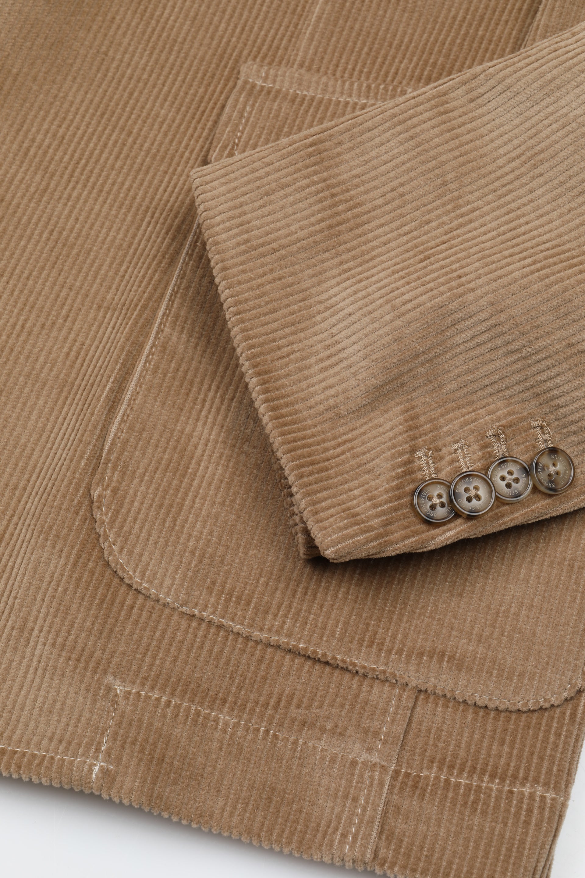 UOMO-BLAZER MONOPETTO ,CORPO SEMIFODERATO,MANICHE FODERATE, IN TESSUTO VELLUTO COTONE STRETCH TINTO PEZZA - Farro