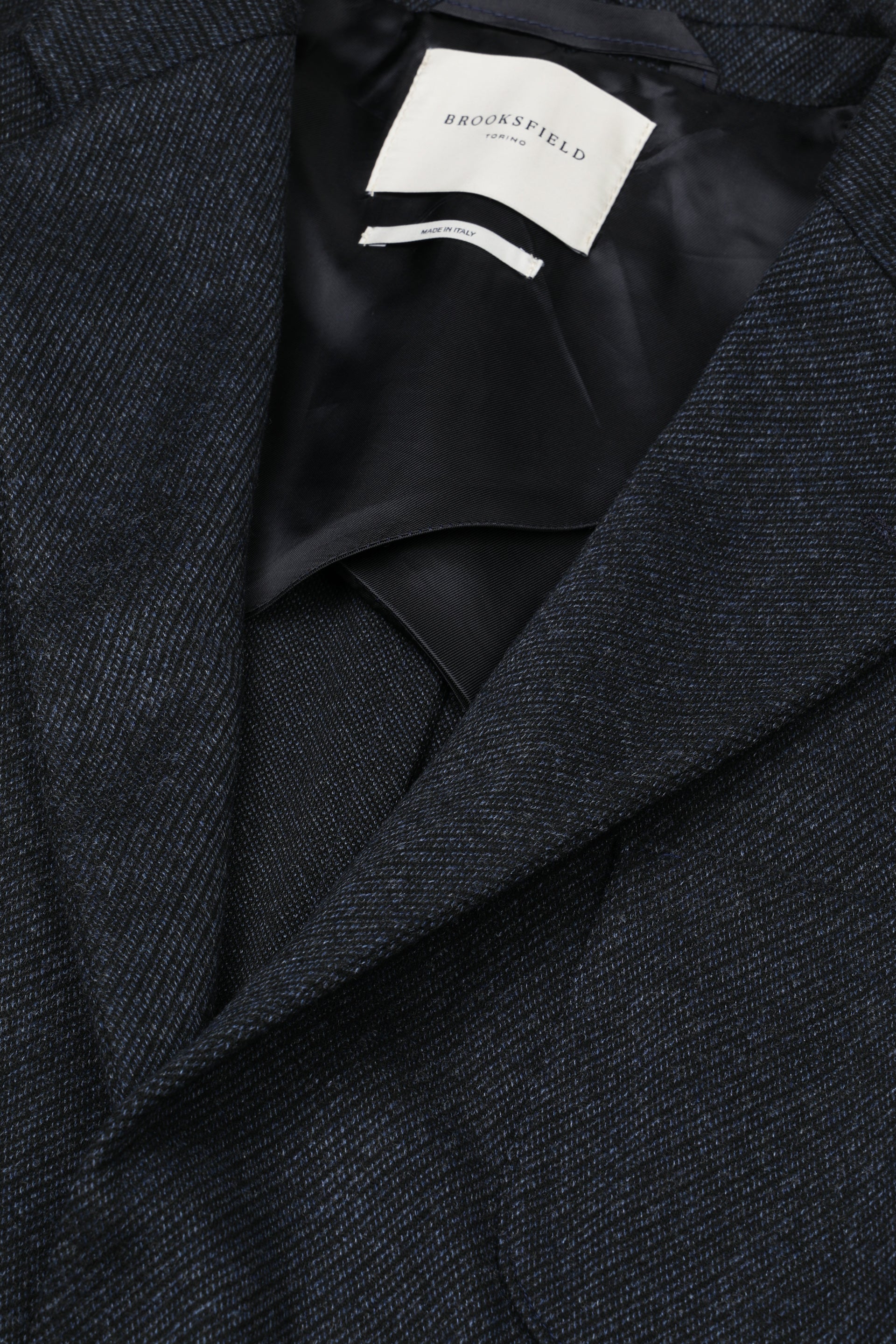 Blazer in jersey tecnico stretch con trama in diagonale, semifoderato. Blu - Blu/nero