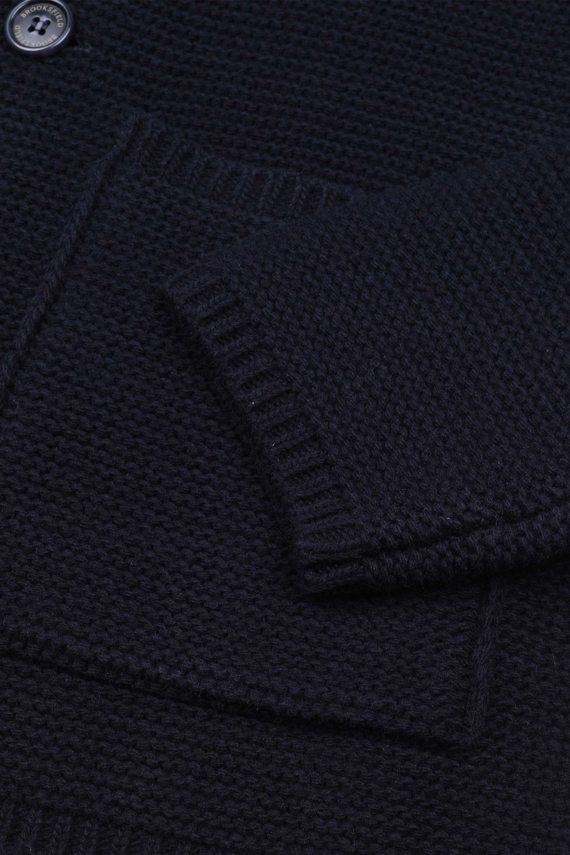 Blazer realizzato in maglia misto lana con punto links. Blu - Night blue