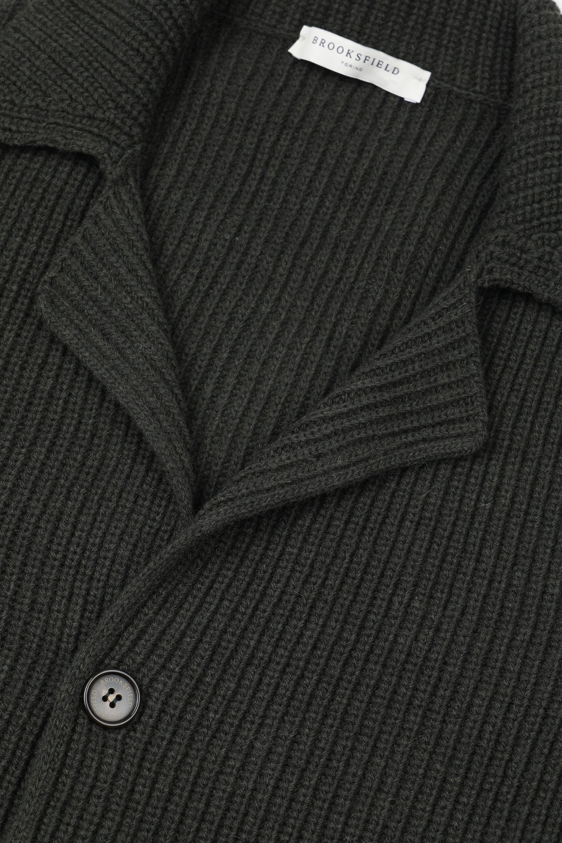 Blazer realizzato in mezza maglia inglese in misto lana. Verde - Loden