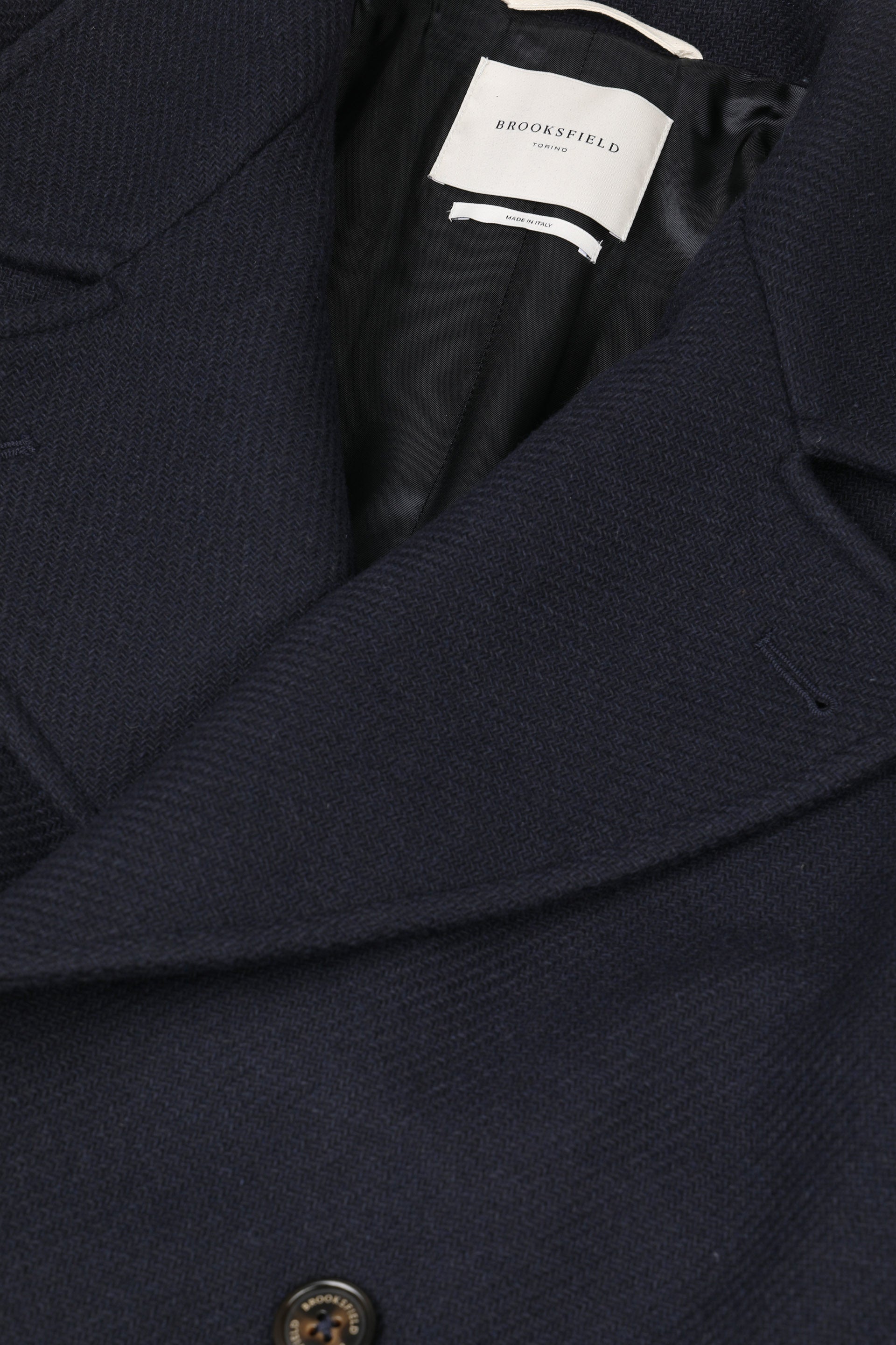 UOMO-CAPPOTTO DOPPIOPETTO CON CINTURA, IN TESSUTO MISTO LANA , FODERATO - Navy