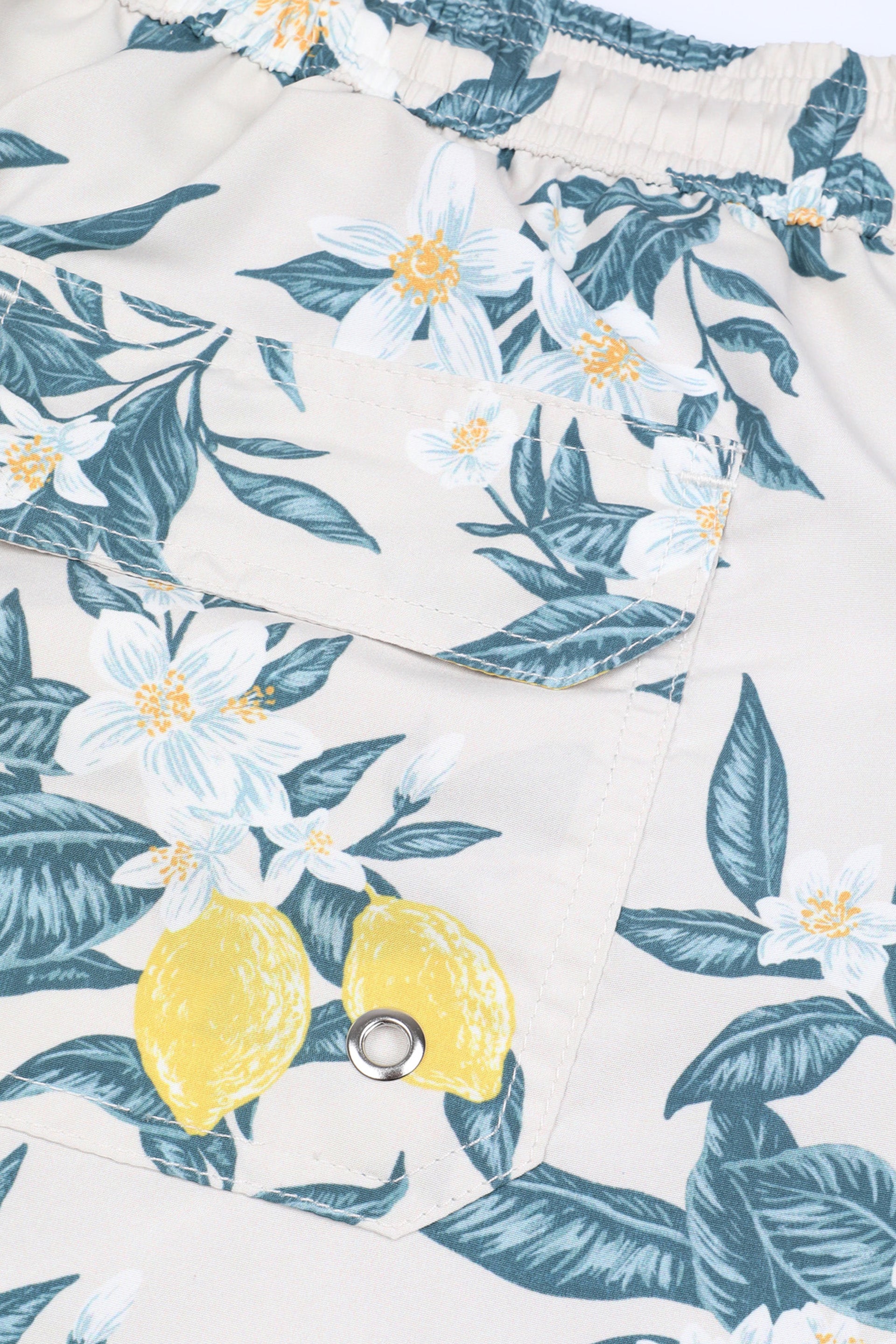 BOXER MARE,  STAMPA LIMONI - White/green/yellow