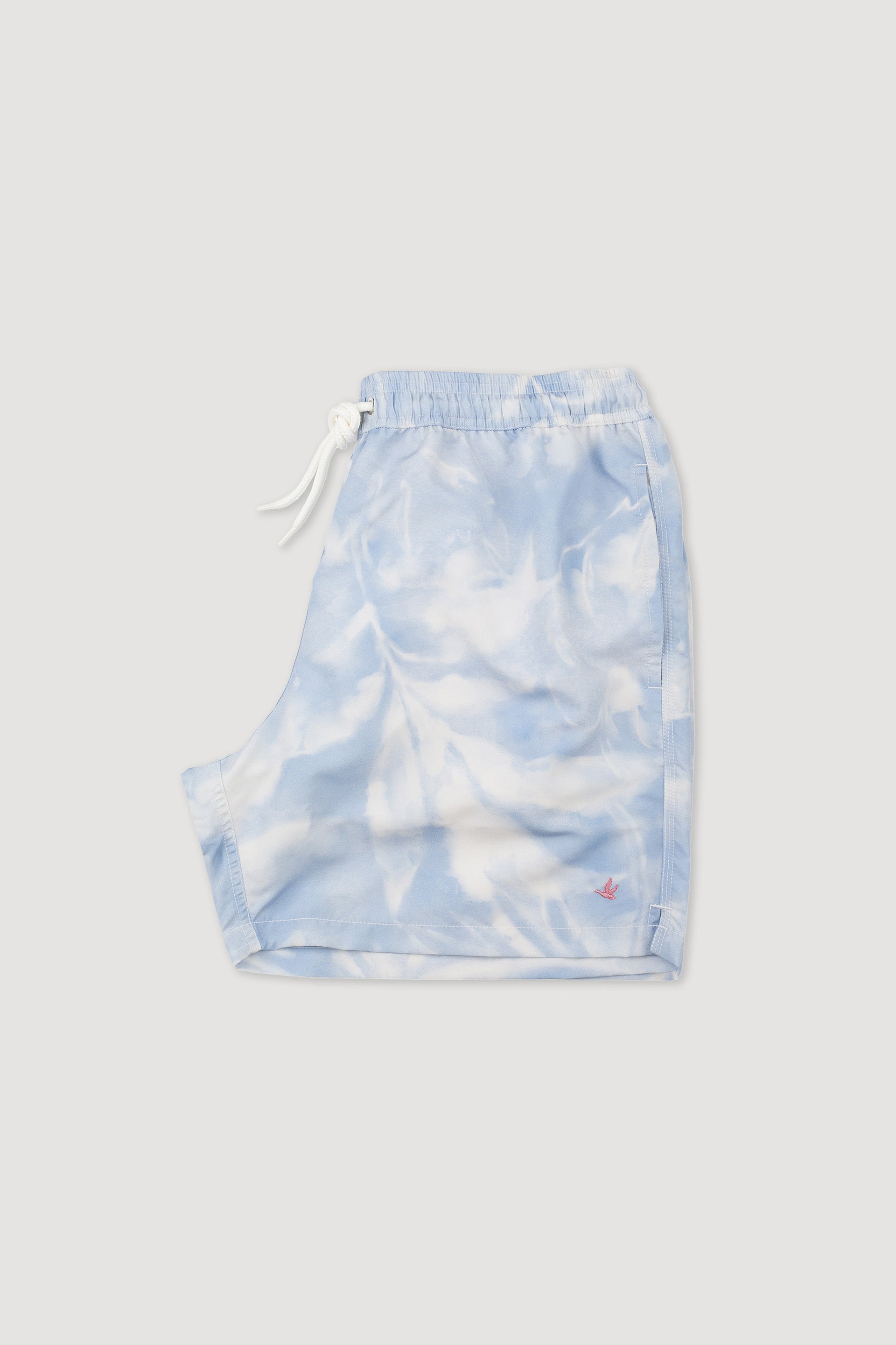 BOXER MARE,  STAMPA FLOREALE - Celeste