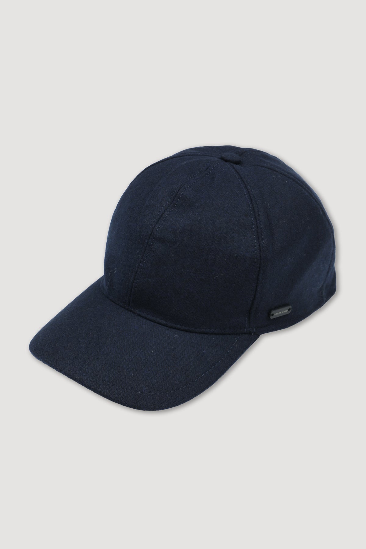 Cappellino baseball in flanella misto lana - Blu scuro