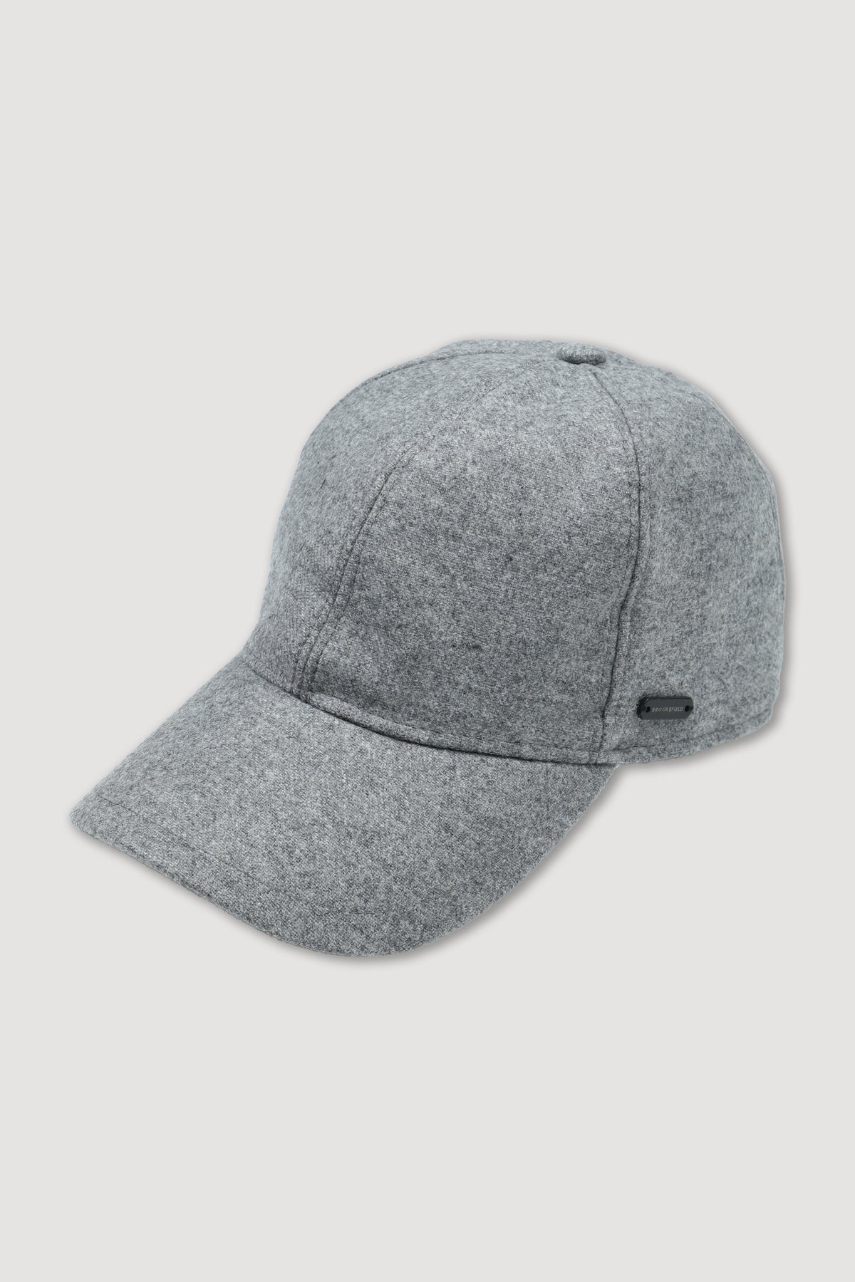 Cappellino baseball in flanella misto lana - Grigio chiaro