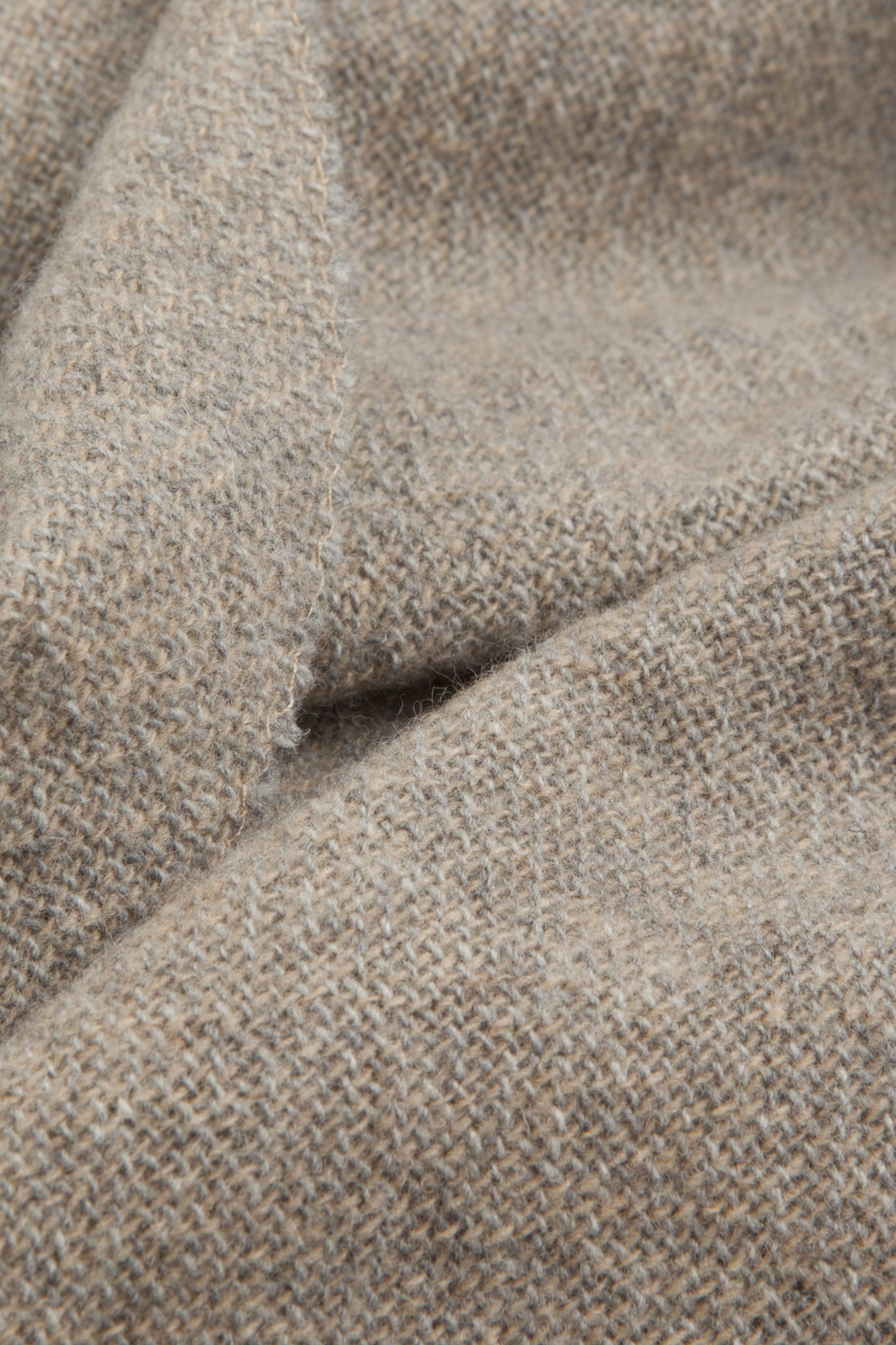 UOMO-SCIARPA CON FRANGE IN LANA UNITA - Silver grey
