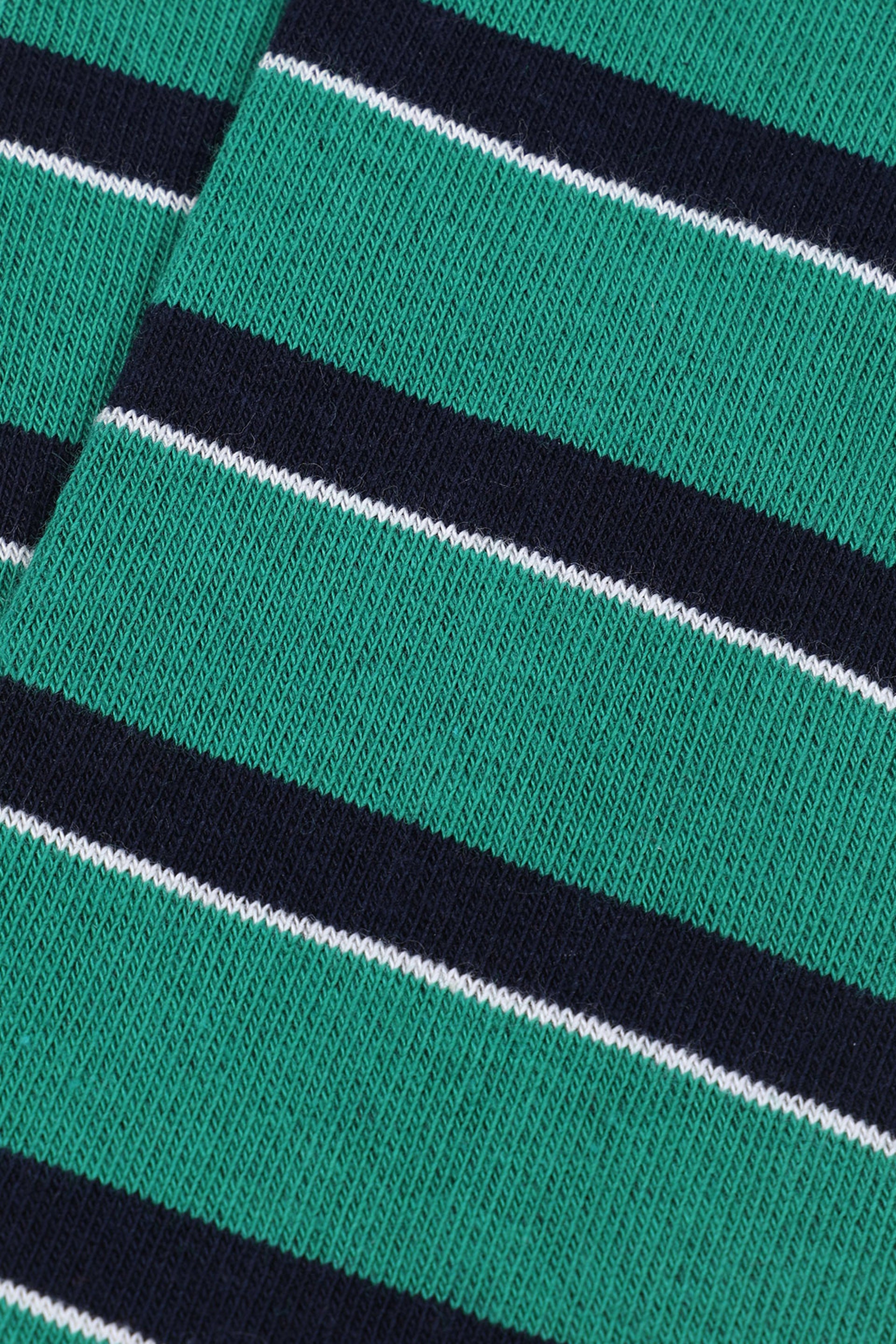Calze lunghe riga bicolore, cotone elasticizzato - Navy/Green