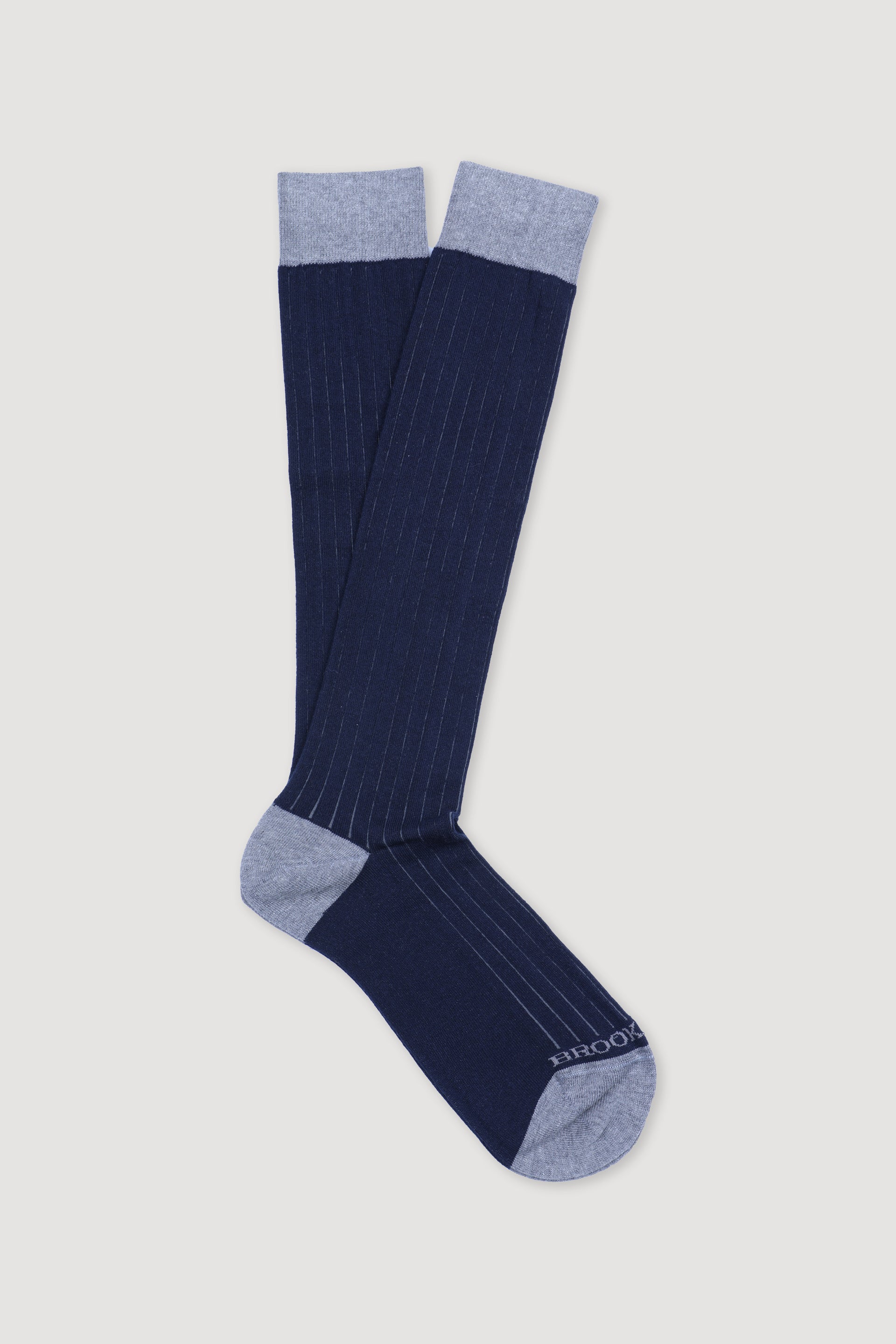 UOMO-CALZA LUNGA COSTA VANISE ,MISTO COTONE STRETCH - Blu/grigio