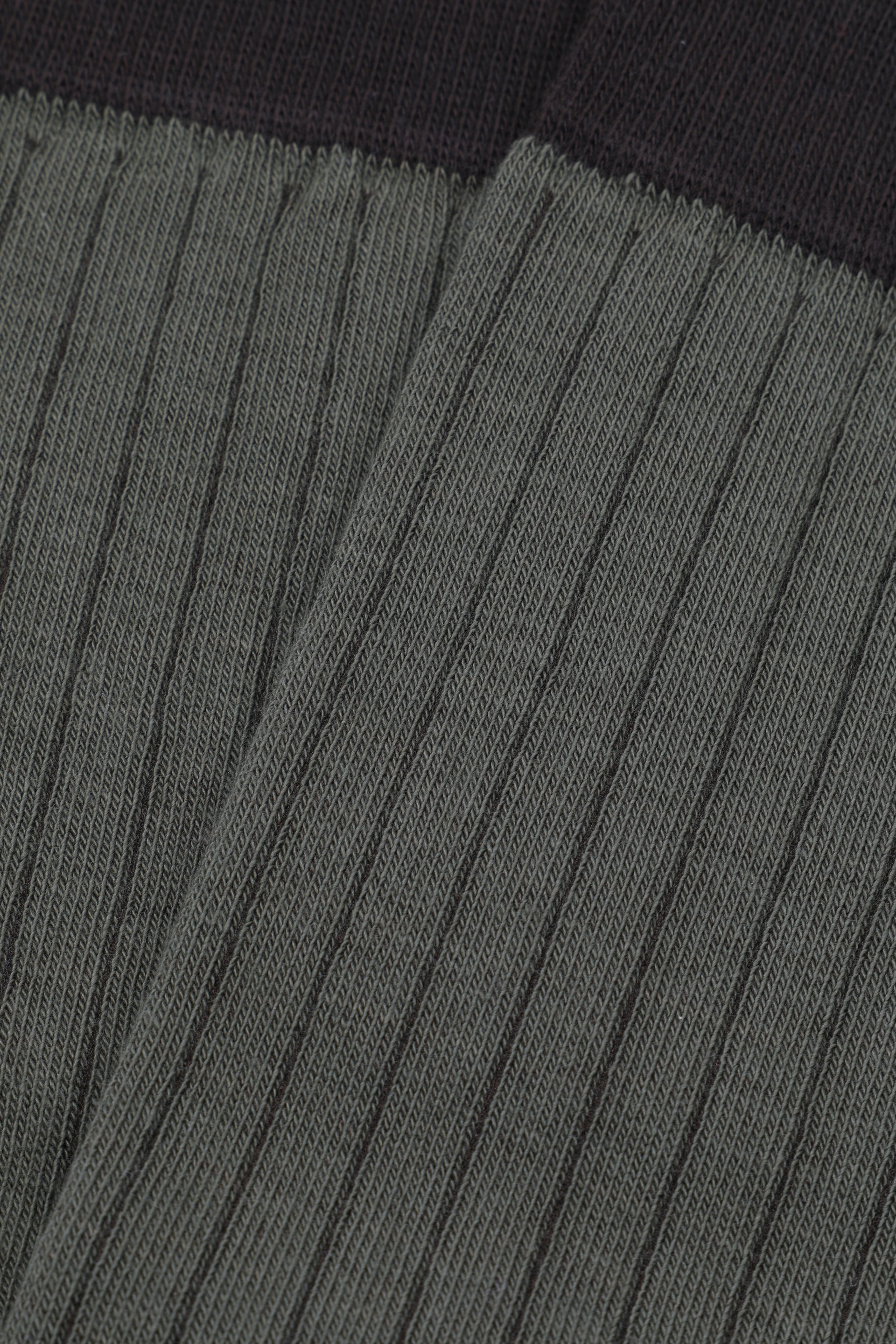 UOMO-CALZA LUNGA COSTA VANISE ,MISTO COTONE STRETCH - Verde/marrone sc.