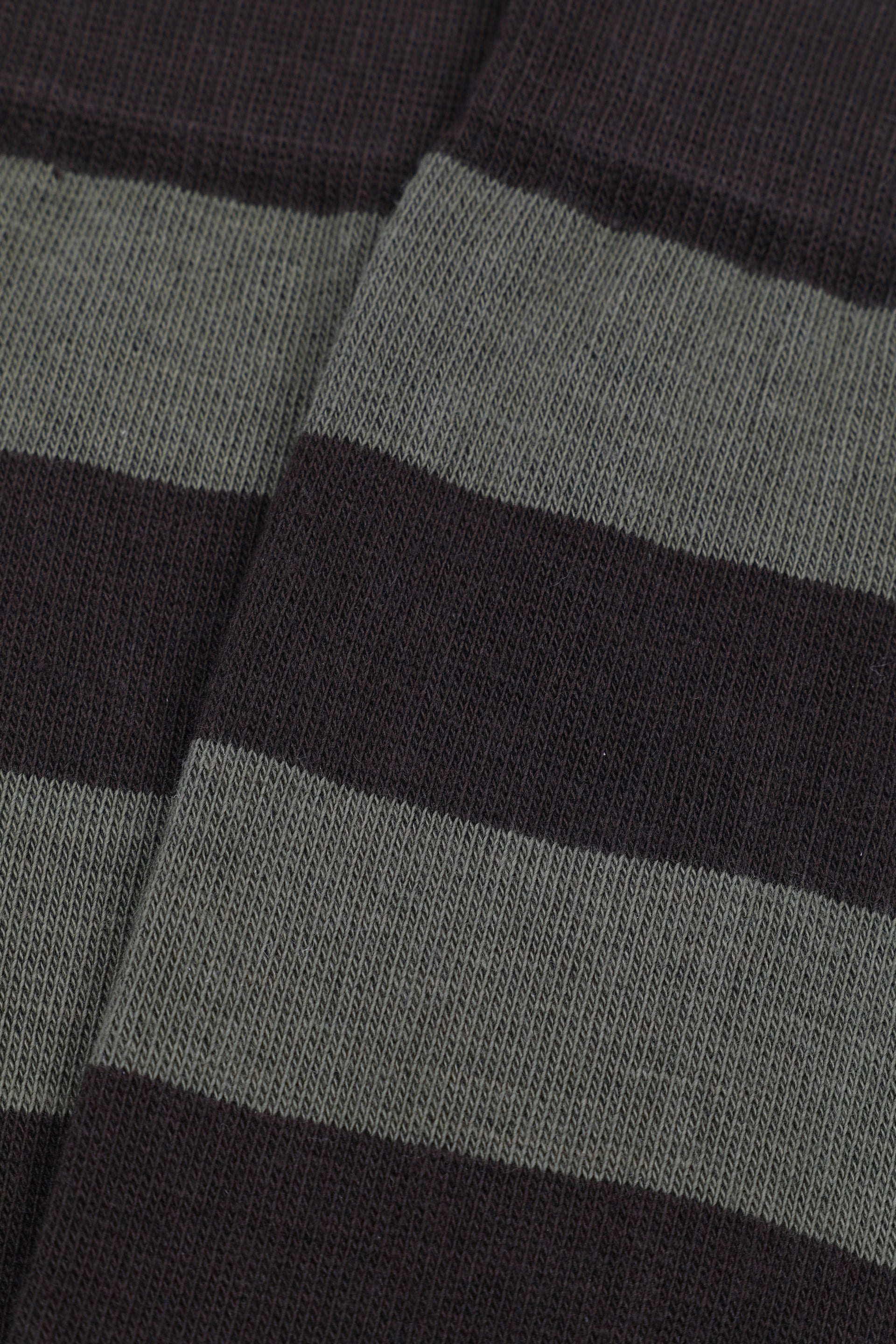 UOMO-CALZA LUNGA FANTASIA A RIGHE, MISTO COTONE STRETCH - Marrone sc./verde/senape