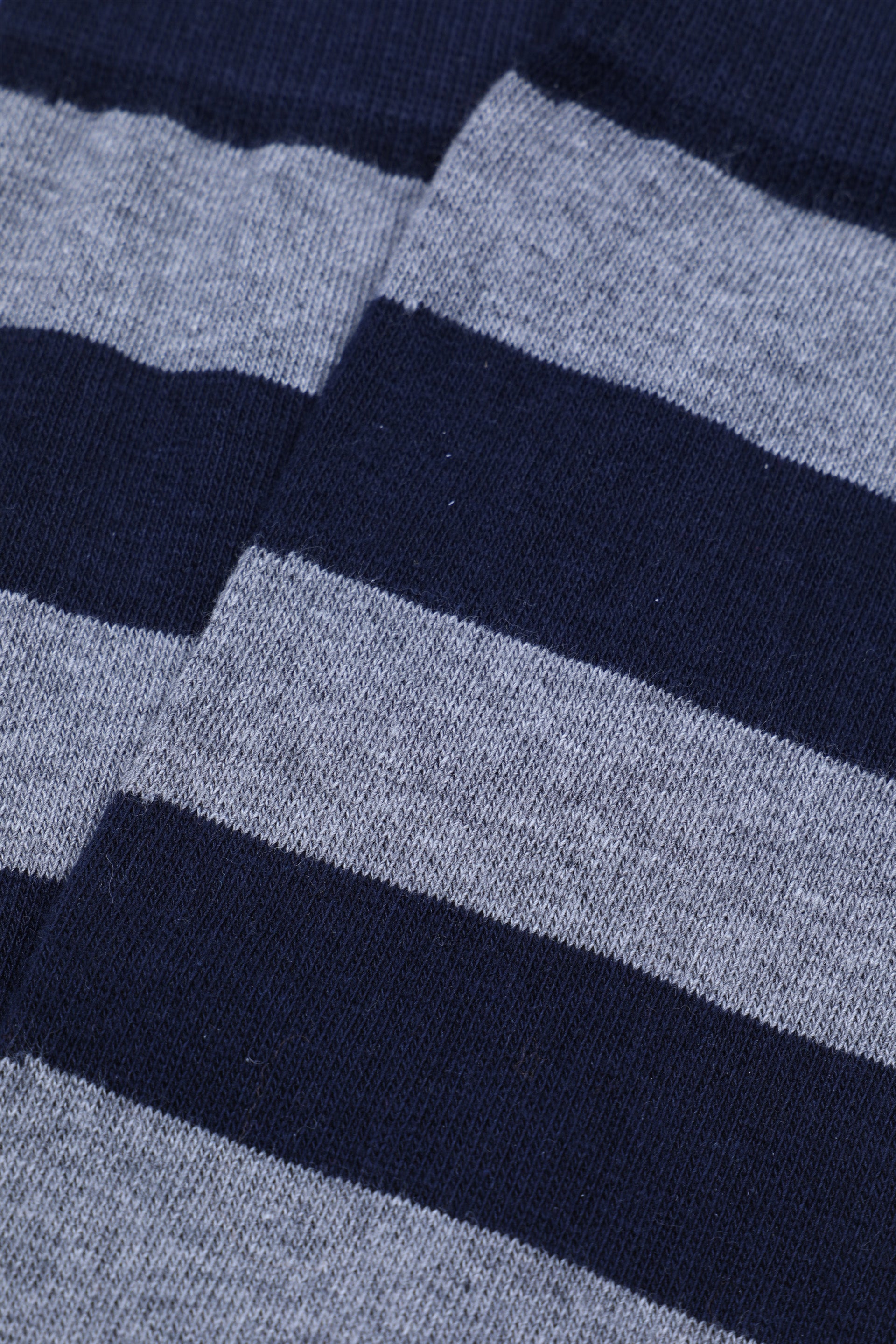 UOMO-CALZA LUNGA FANTASIA A RIGHE, MISTO COTONE STRETCH - Blu/grigio/c.zucch