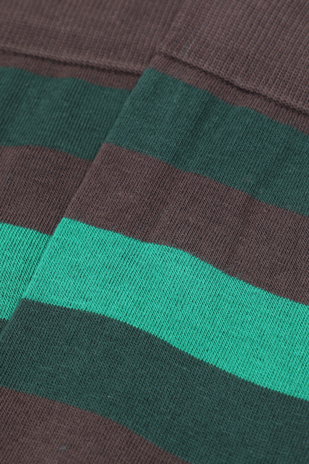 Calze lunghe riga multicolore, cotone elasticizzato - Marrone/Verde/Bosco