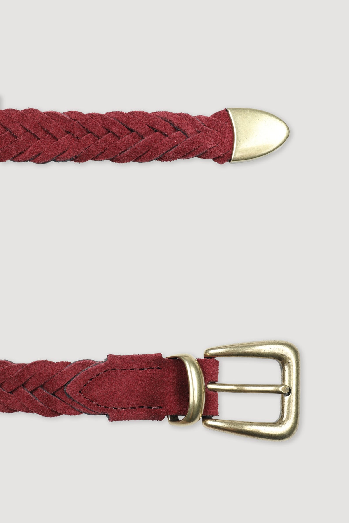 Cintura in suede intrecciata - Bordeaux