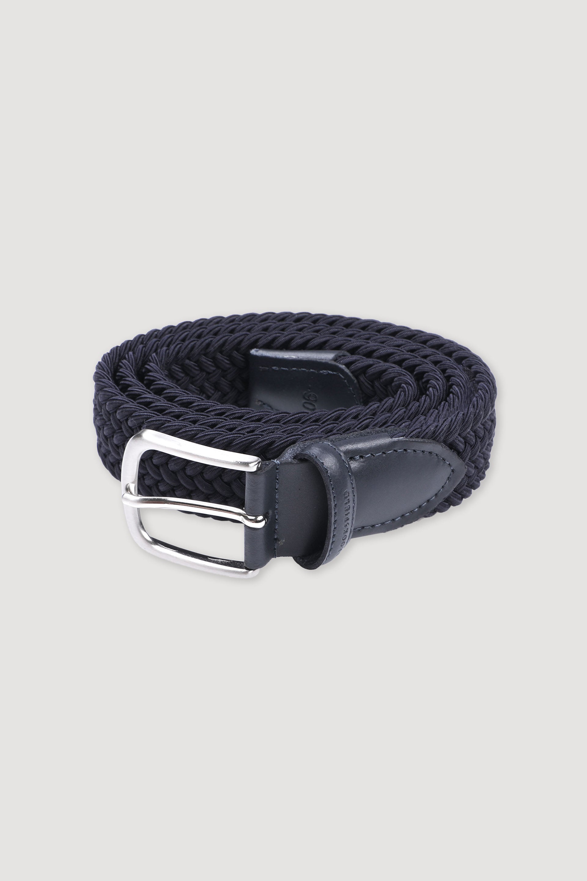 CINTURA,  MISTO COTONE STRETCH INTRECCIATO MULTICOLORE - Blu